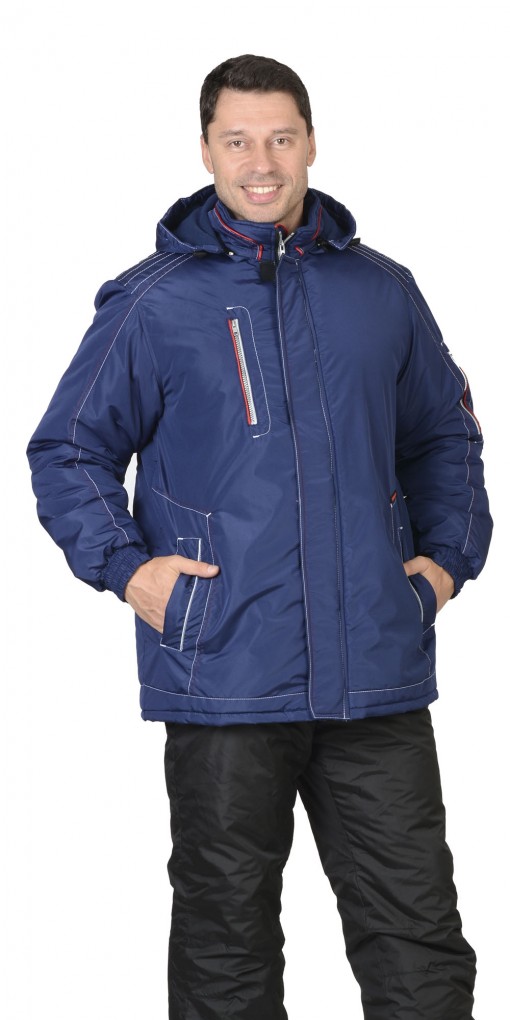 Куртка СИРИУС-АЛЕКС зимняя, мужская: темно-синяя с СОК