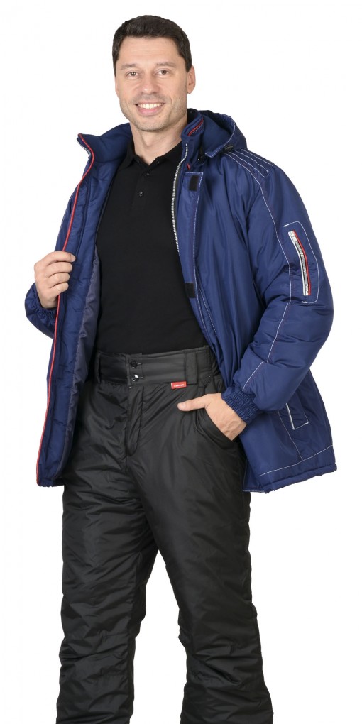 Куртка СИРИУС-АЛЕКС зимняя, мужская: темно-синяя с СОК