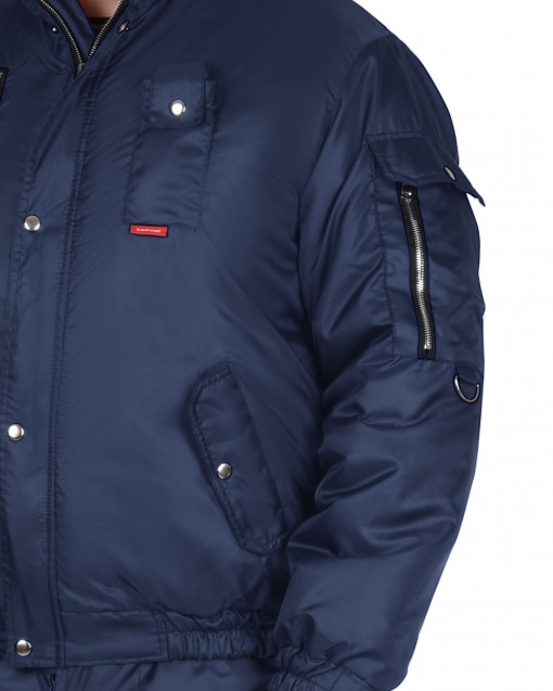 Куртка СИРИУС-АЛЯСКА зимняя, мужская: укороченная темно-синяя