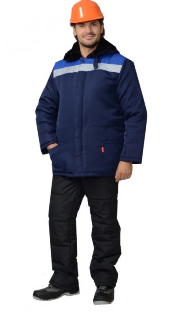 Куртка СИРИУС-БРИГАДИР зимняя, мужская: синий с васильковым с СОП