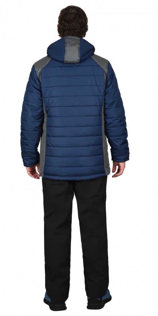 Куртка СИРИУС-УРБАН зимняя, мужская: синяя с серым