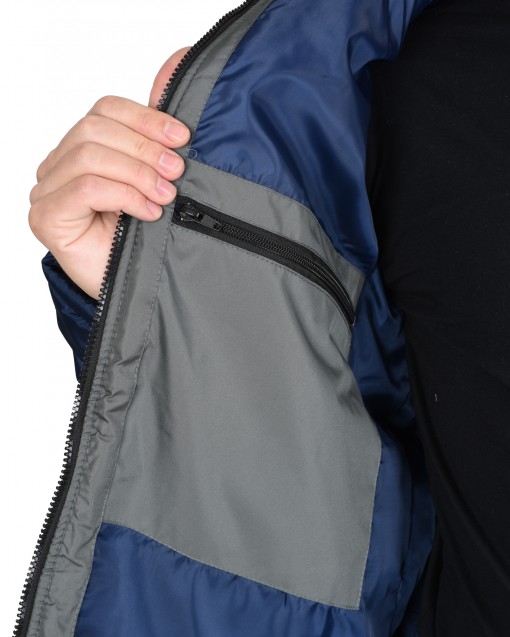 Куртка СИРИУС-УРБАН зимняя, мужская: синяя с серым