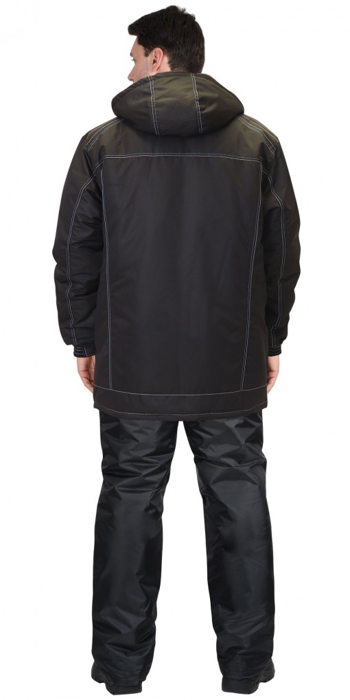 Куртка СИРИУС-АЛЕКС зимняя, мужская: черная с СОК