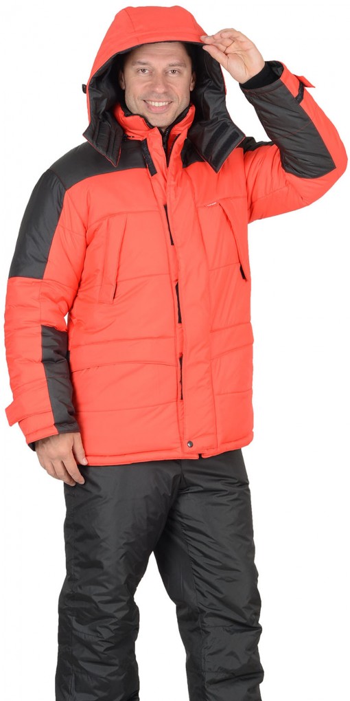 Куртка СИРИУС-ЕВРОПА зимняя, мужская: красная с чёрным
