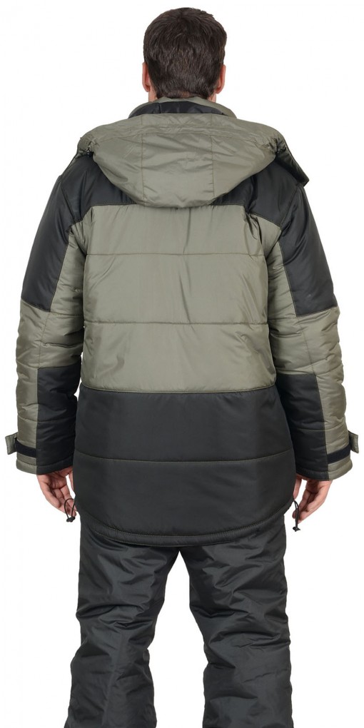 Куртка СИРИУС-ЕВРОПА зимняя, мужская: оливковая с чёрным