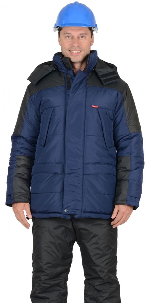 Куртка СИРИУС-ЕВРОПА зимняя, мужская: синяя с чёрным