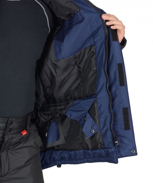 Куртка СИРИУС-ЕВРОПА зимняя, мужская: синяя с чёрным