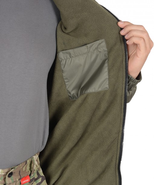 Куртка СИРИУС-ПРАГА-ЛЮКС зимняя, мужская: укороченная с капюшоном, оливковая