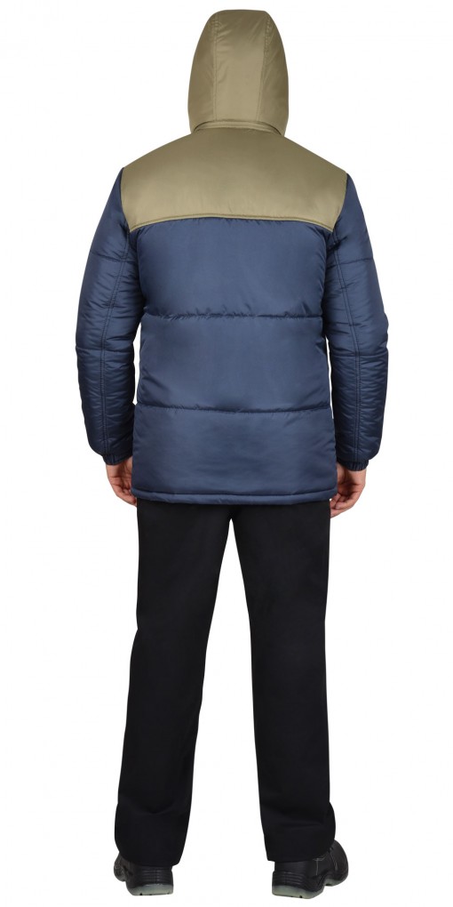 Куртка СИРИУС-ДРАЙВ зимняя, мужская: синяя с оливковым