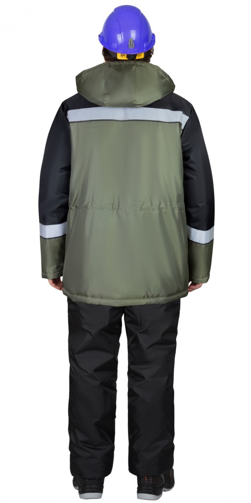 Куртка СИРИУС-БРИГАДИР зимняя, мужская: хаки с черным и СОП