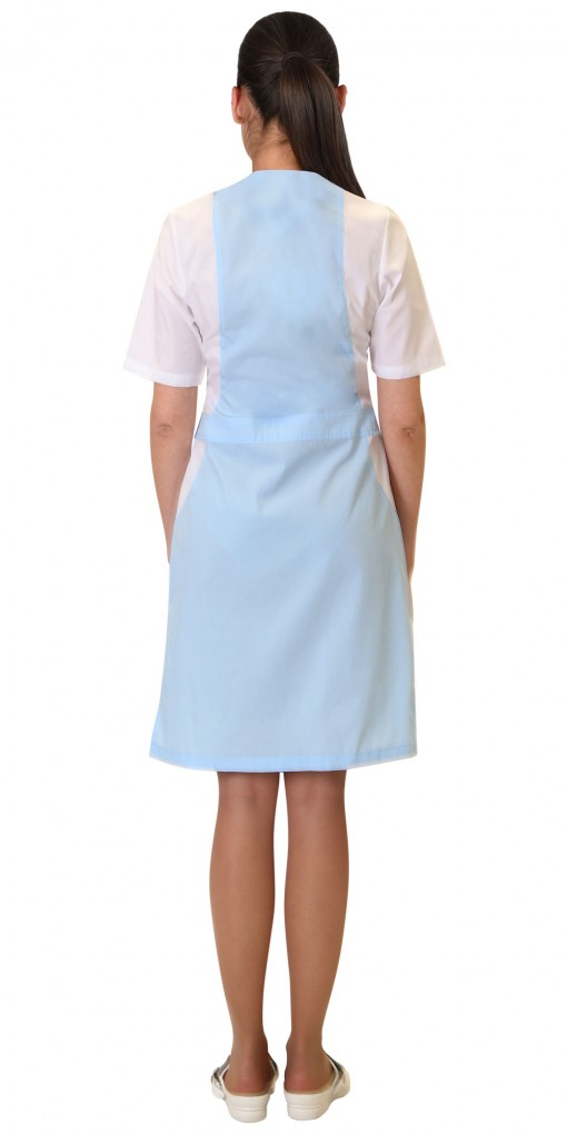 Халат СИРИУС-АЛИСА женский голубой с белым