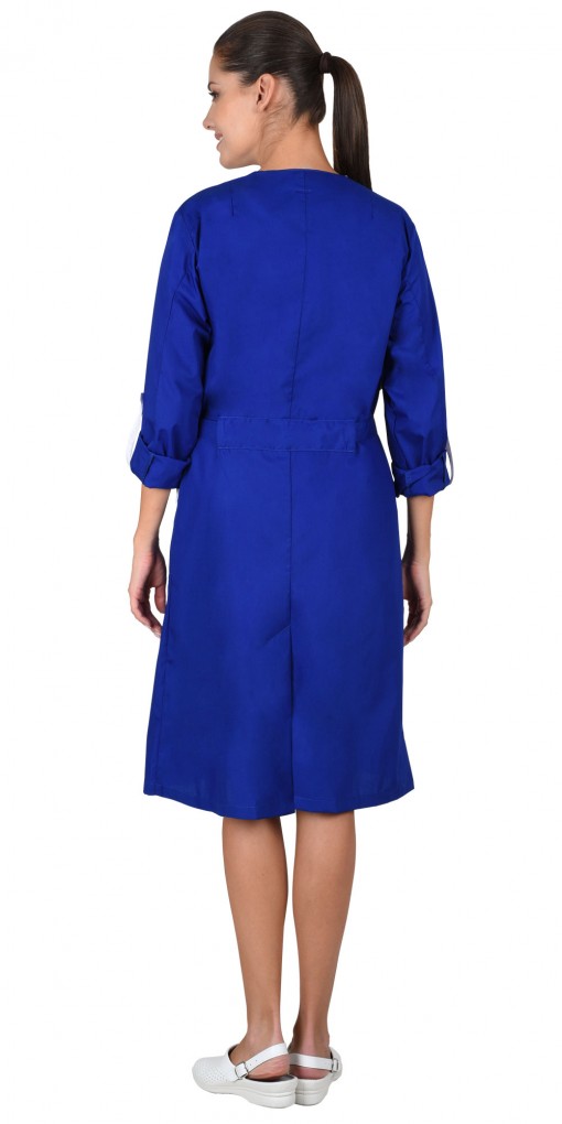 Халат СИРИУС-КОМФОРТ женский васильковый с белым