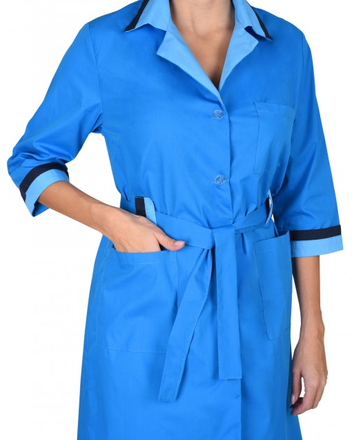 Халат СИРИУС-ФЛОРА женский тёмно-голубой