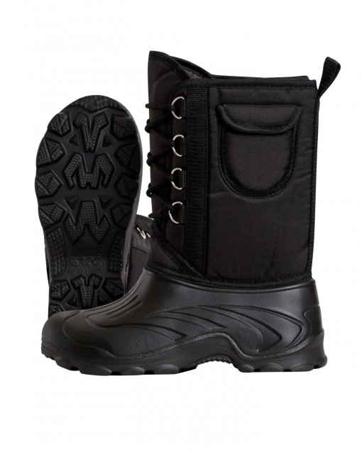 Сапоги ЭВА мужские (Д-014 ч) на шнуровке с чулком (-40С), черные