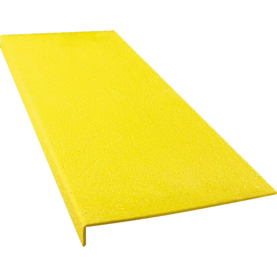 Профиль стеклопластиковый 1000x230x30 мм пластина с углом крупное зерно желтый