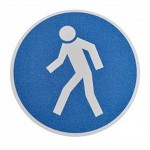 Знак напольный противоскользящий «Для пешеходов», круг 400 мм