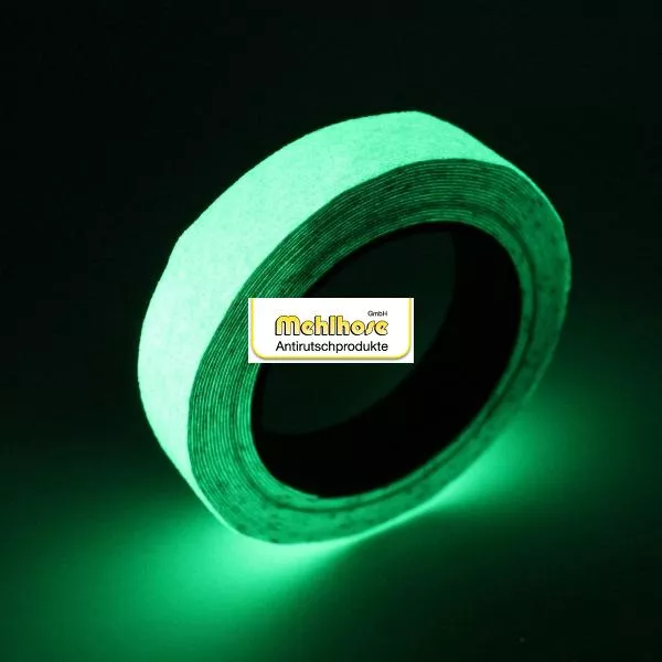 Лента противоскользящая 50 мм х 6 м белая фотолюминисцентная