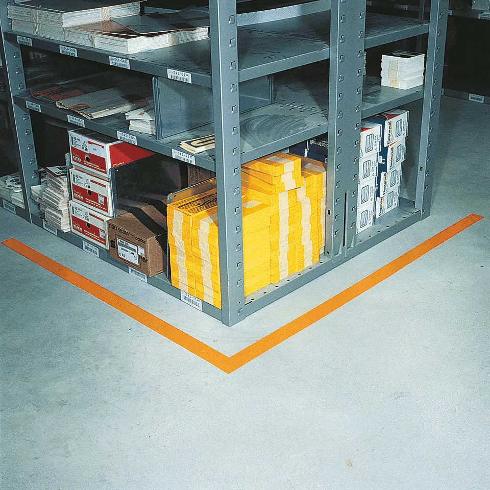 Лента ПВХ для разметки и маркировки 50 мм х 33 м оранжевая 150 мкр