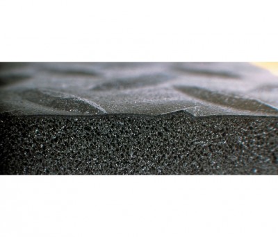 Мат противоусталочный 900 x 1500 х 14 мм ромбическое рифление с двумя черными краями
