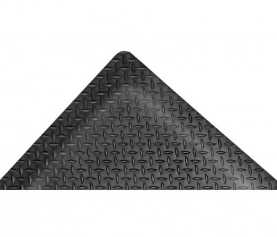 Мат противоусталочный 900 x 1500 х 14 мм ромбическое рифление с двумя черными краями