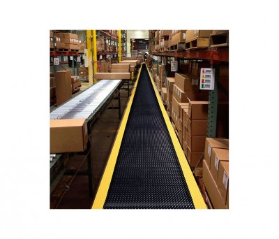 Мат противоусталочный 600 x 900 х 14 мм ромбическое рифление с двумя желтыми краями