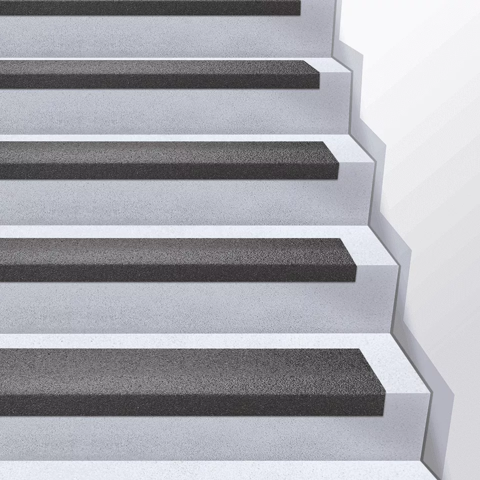 Профиль стеклопластиковый 1000x230x30х3,8 мм пластина с углом зерно 46 Grit черный