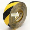 Лента противоскользящая 50 мм х 6 м желтая с черным эластичная фотолюминисцентная