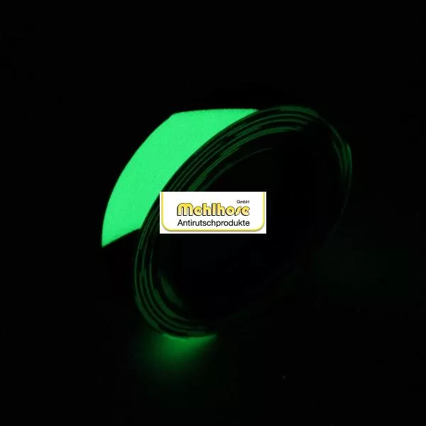 Лента противоскользящая 50 мм х 6 м желтая с черным эластичная фотолюминисцентная