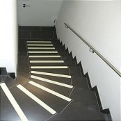 Полоса противоскользящая 50 мм х 1 м белая фотолюминисцентная (10 шт в упаковке)