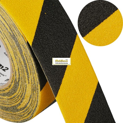 Лента противоскользящая формируемая для неровных поверхностей 25 мм х 18,3 м желто-черная