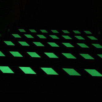 Лента противоскользящая эластичная фотолюминесцентная 25 мм х 6 м желто-черная