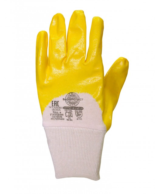 Перчатки нитриловые SAFEPROTECT НИТРИЛ-ЛАЙТ-SР РЧ частичный облив