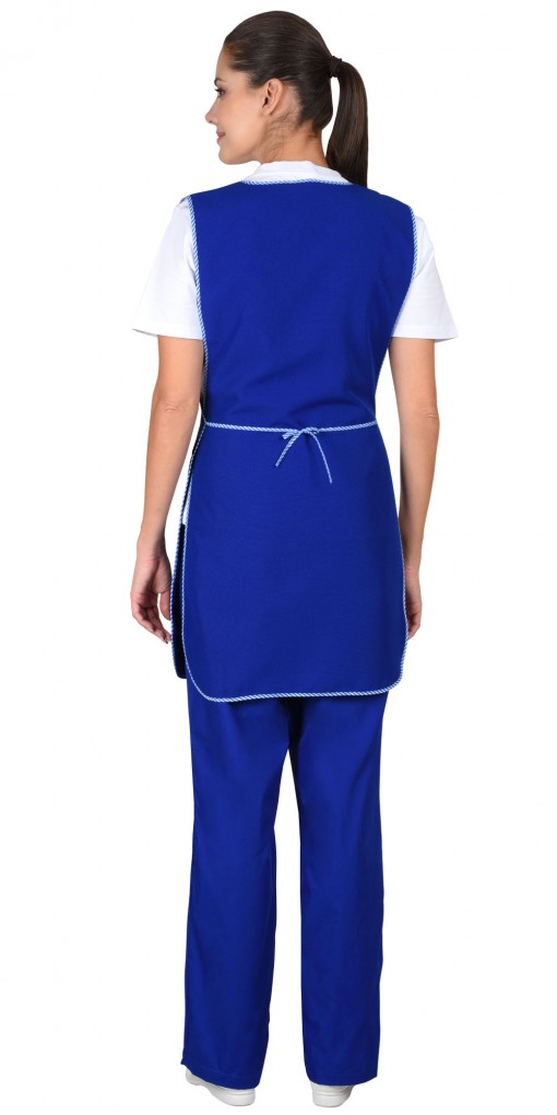 Фартук-сарафан СИРИУС-ВЕСНА васильковый с белым