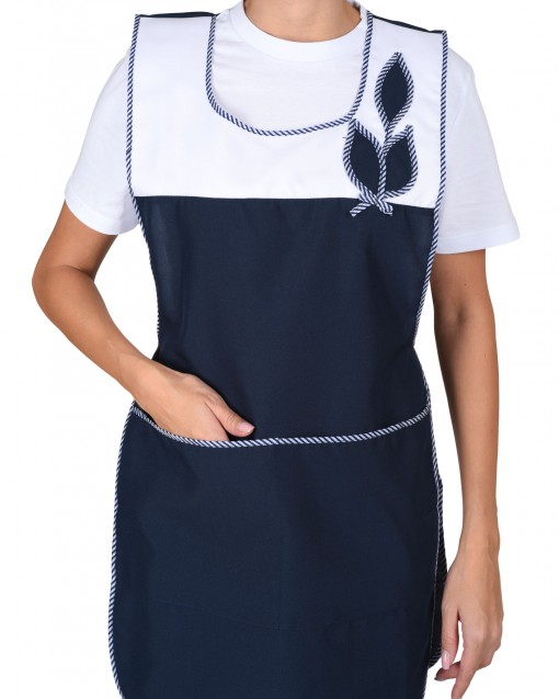 Фартук-сарафан СИРИУС-ВЕСНА синий с белым