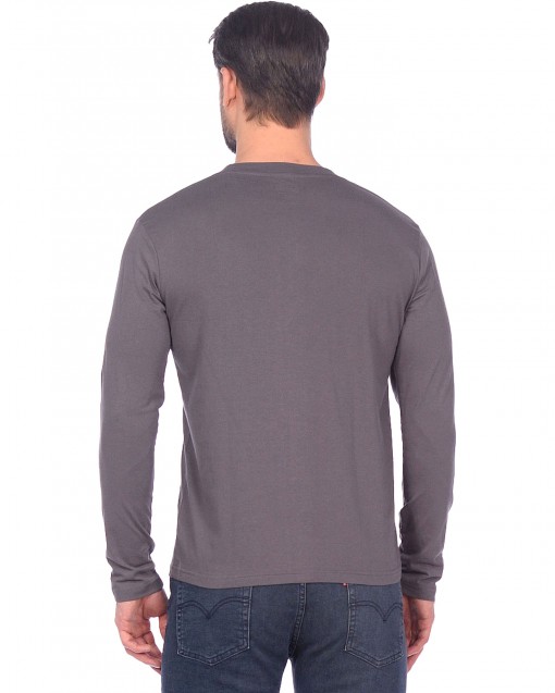 Футболка длинные рукава серая х/б