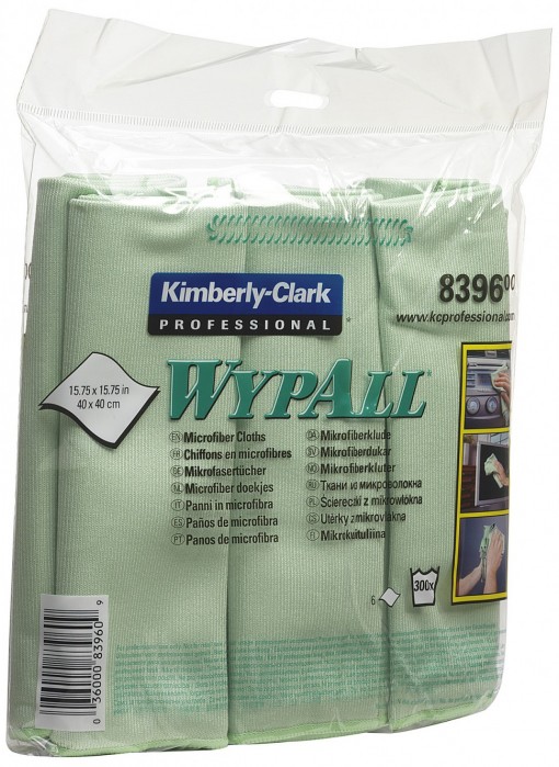 Протирочные салфетки микрофибра Kimberly-Clark 8396 WYPALL* зеленые