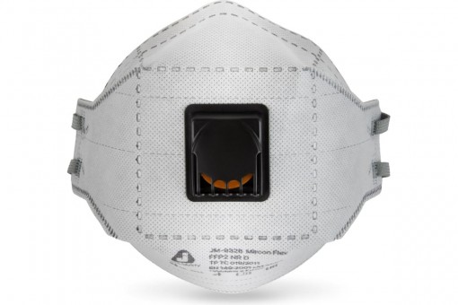 Респиратор JETA SAFETY FFP2 NR D трехпанельный с клапаном с угольным слоем JM-9326