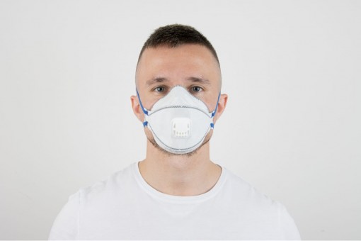 Респиратор JETA SAFETY FFP2 NR D трехпанельный с клапаном с угольным слоем JM-9328