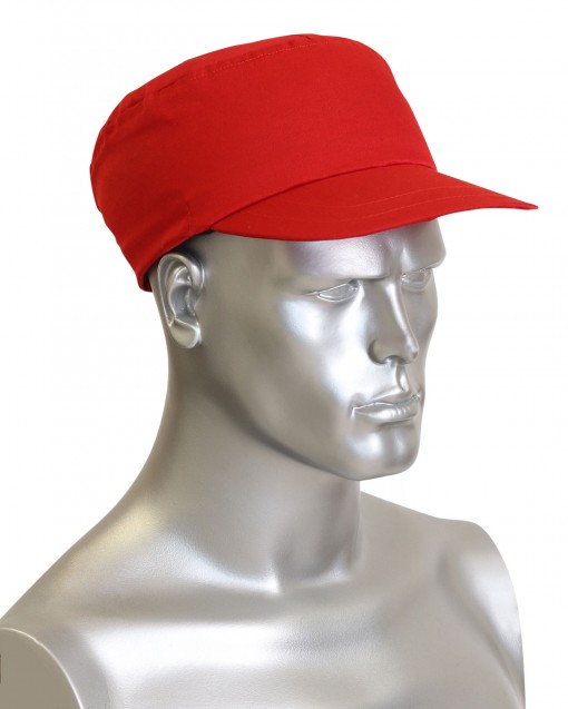 Каскетка-бейсболка защитная красная