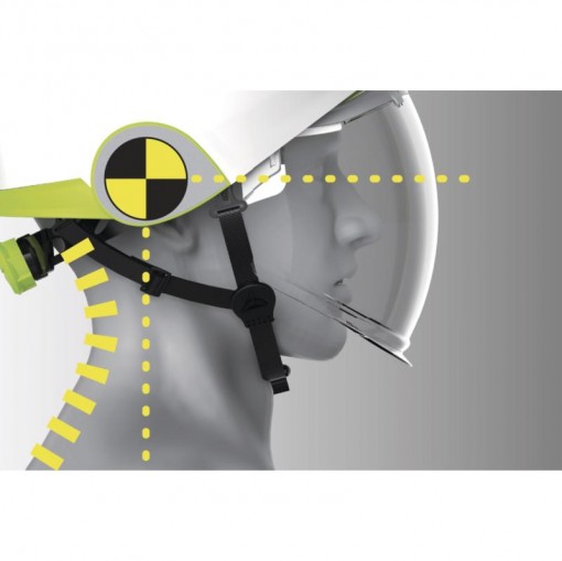 Каска защитная DeltaPlus электроизолированная до 440В ONYX2 с встроенным откидным лицевым щитком флурисцентный желтый ONYX2JA