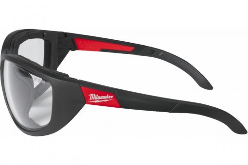 Очки открытые Milwaukee PREMIUM CLEAR SAFETY GLASSES WITH GASKET -1PC прозрачные, покрытие от запотевания и царапин 4932471885