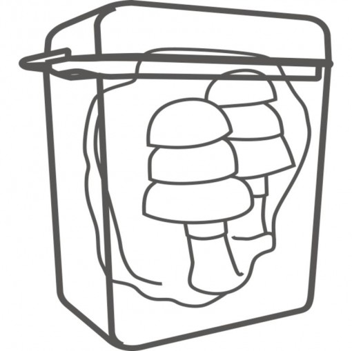 Беруши одноразовые DELTA PLUS CONICDE010 со шнурком обнаруживаемые металлодетектором цена за упаковку 10 пар 36 дБ