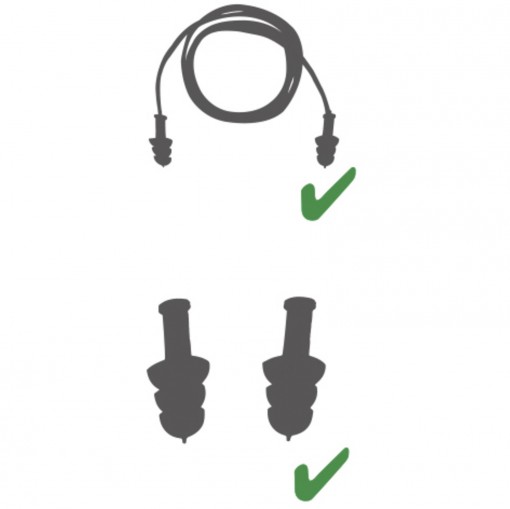 Беруши многоразовые DELTA PLUS CONICFIR050 со шнурком, цена за 1 пару 34 дБ
