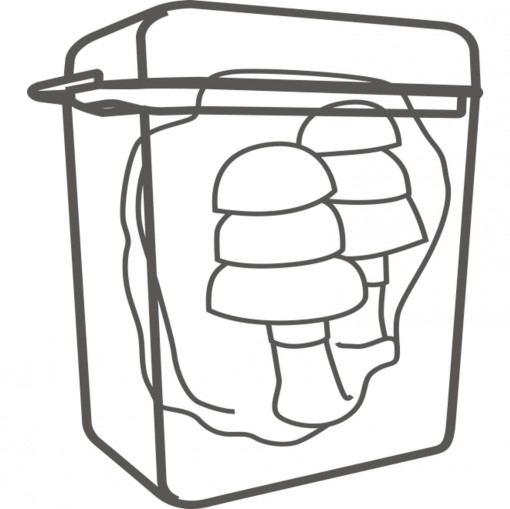 Беруши многоразовые DELTA PLUS CONICFIR050 со шнурком, цена за 1 пару 34 дБ