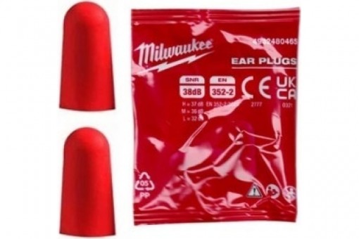 Беруши одноразовые MILWAUKEE без шнурка (10 шт) 38 дБ