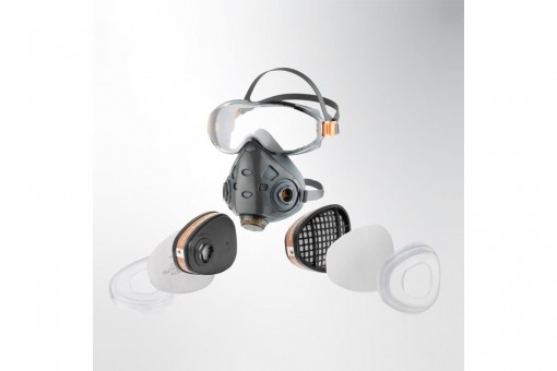 Полумаска JETA SAFETY с интегрированными очками Air Optics 9500