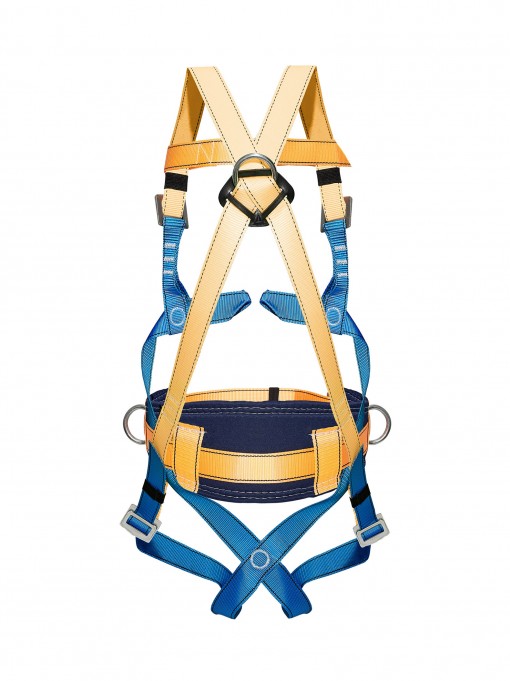 Привязь страховочная УСП-2Ж4 УК с наплечными и набедренными лямками с 4 точками крепления