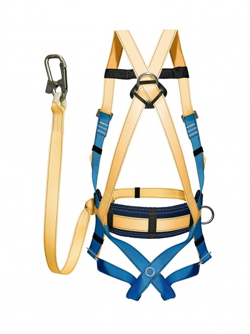 Удерживающая система УС-2АЖ с наплечными и набедренными лямками строп лента