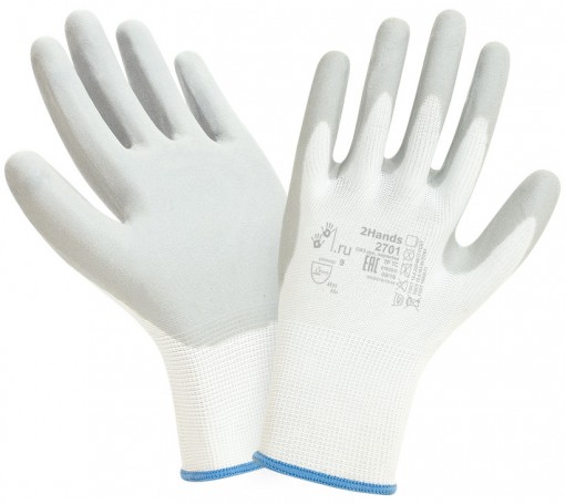 Перчатки нейлоновые с нитрильным покрытием 2Hands Air 2701 (Ту Хэндс Эйр)