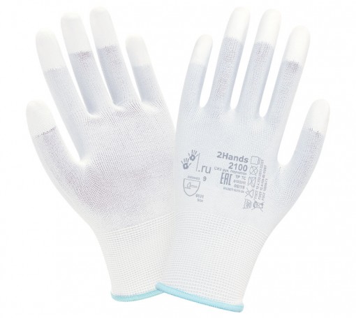 Перчатки нейлоновые с полиуретановым покрытием 2Hands Air 2100 (Ту Хэндс Эйр)